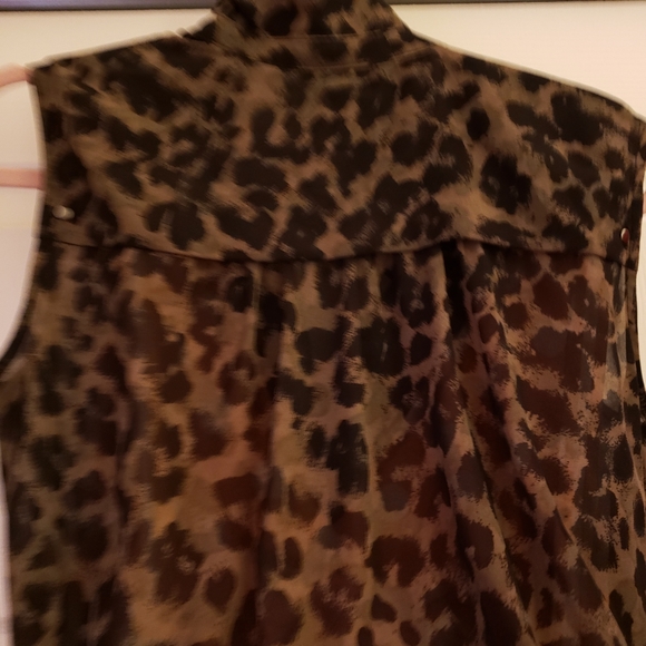 H&M Leopard/ Camo Sheer Safari Dress - Picture 6 of 12